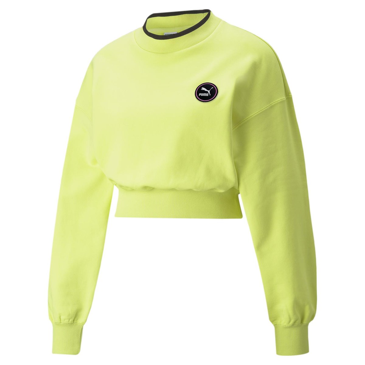 Bluza damska Puma SWXP CREW NECK żółta 53356229-S