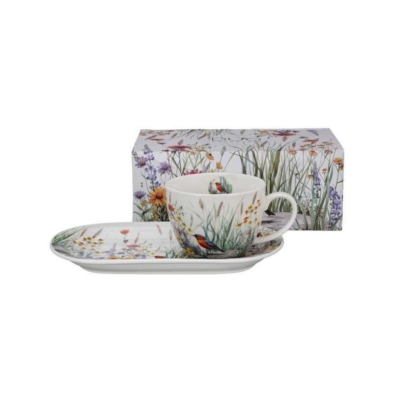 Zestaw śniadaniowy filiżanka jumbo spodek july duo