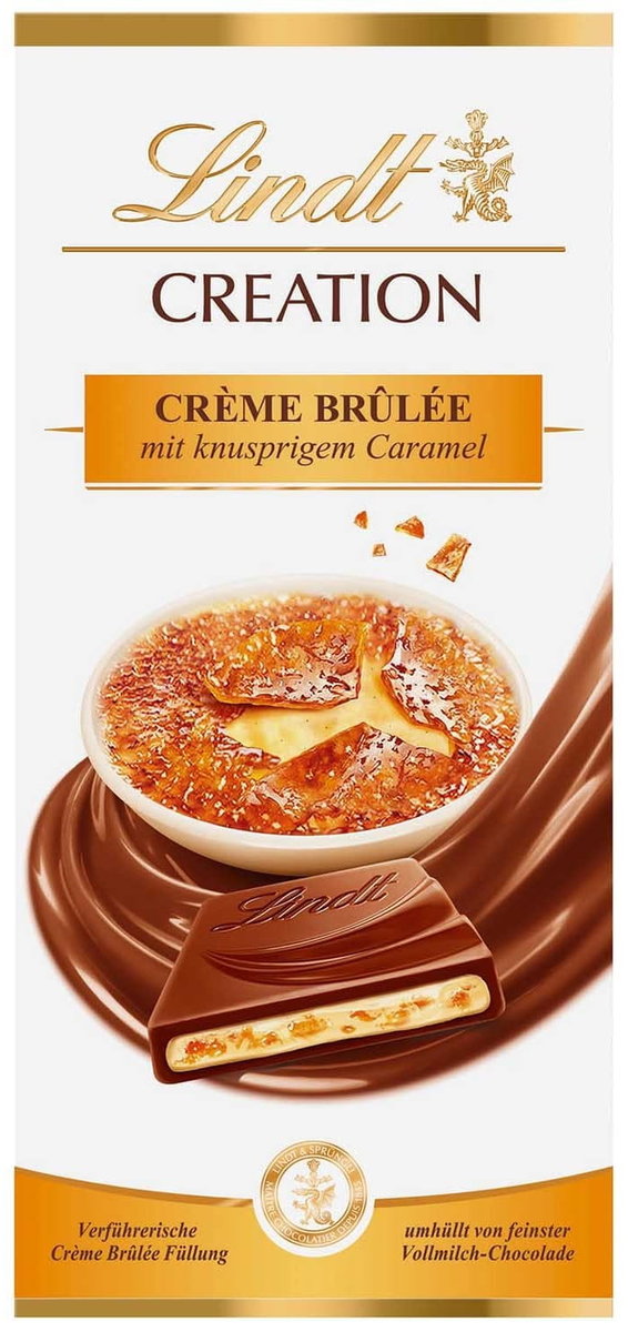 LINDT CREATION czekolada z nadzieniem Creme brulee 150g