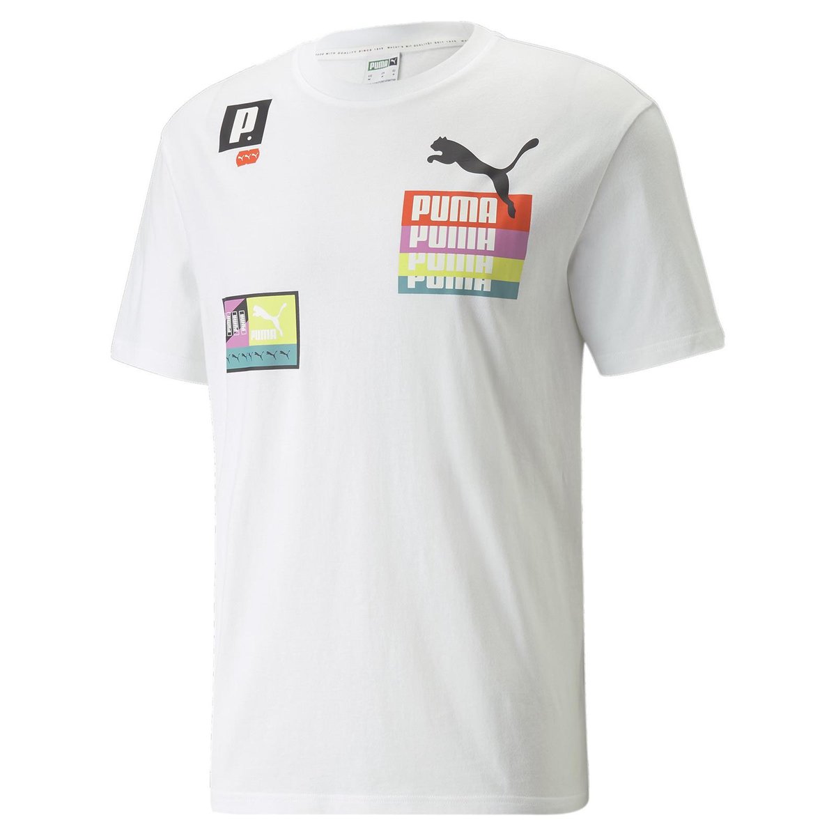 Koszulka męska Puma BRAND LOVE MULTIPLACEMENT biała 53366602-XL