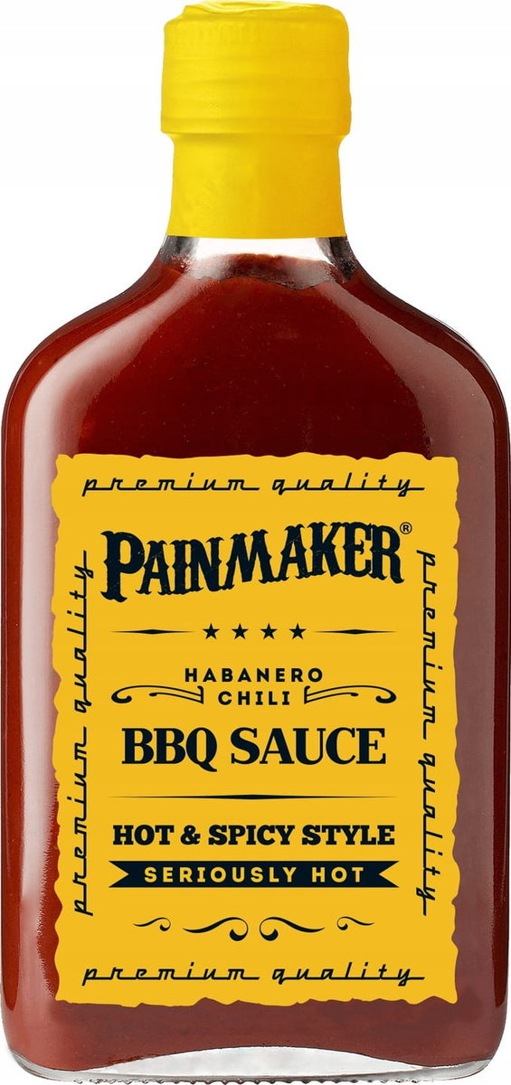 PAINMAKER bbq hot&spricy ostry sos chili z habanero 195 ml