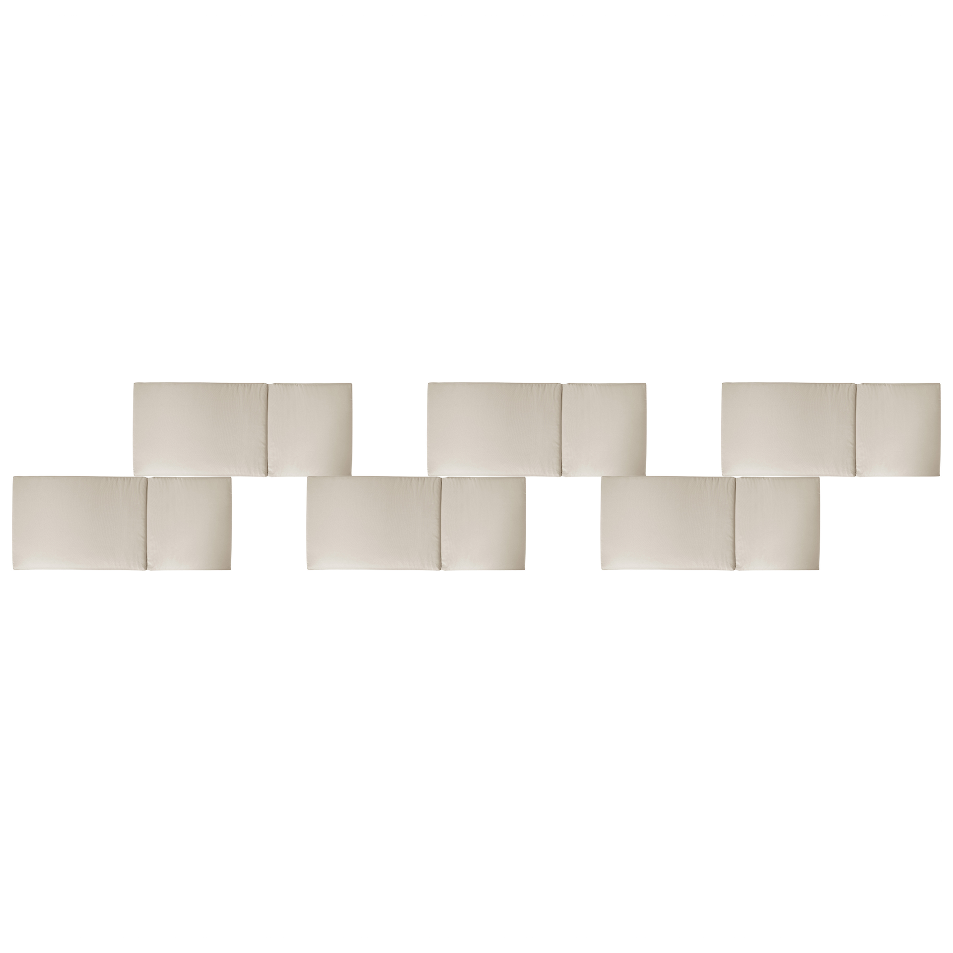 Blmeble Zestaw 6 poduszek na krzesła ogrodowe beżowoszaryTOSCANA/JAVA/AMANTEA PREMIUM