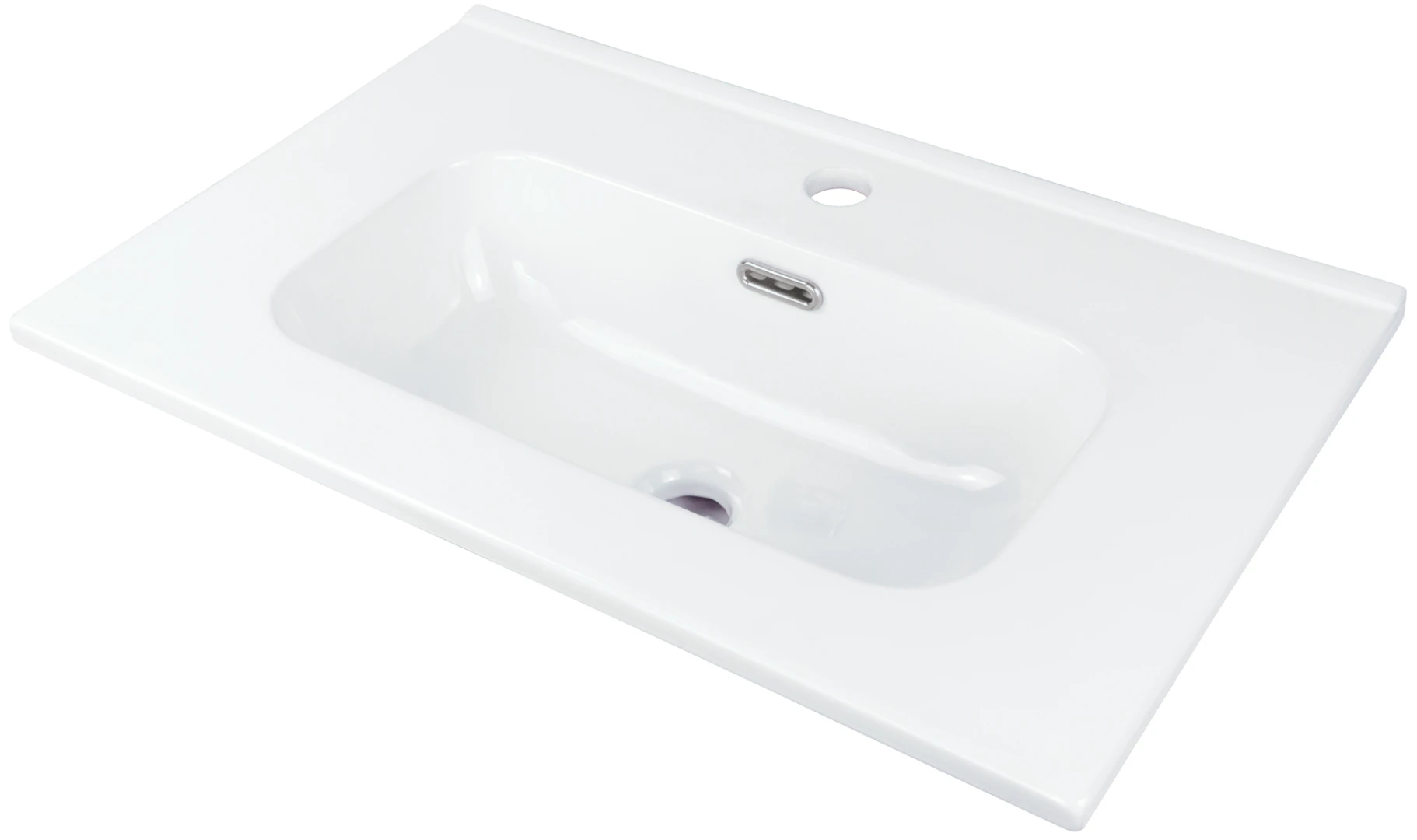 Umywalka wpuszczana Deante Tubo 38,5x60 cm prostokątna biały połysk CTU_6U6M