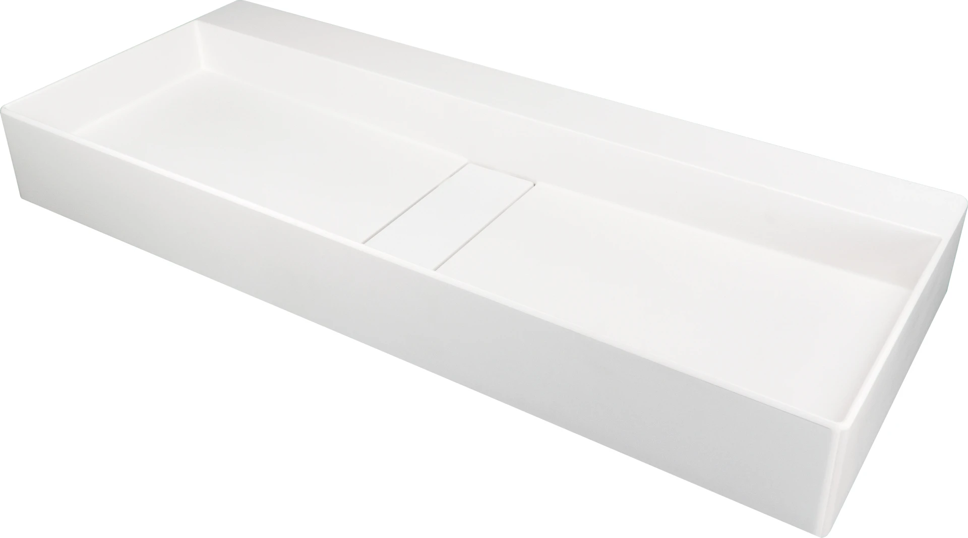 Umywalka nablatowa Deante Blur 40x80 cm prostokątna alabaster CQB_AU8S