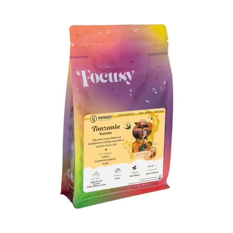 Kawa ziarnista Focusy Tanzania Karatu - Konesso przelew 250g
