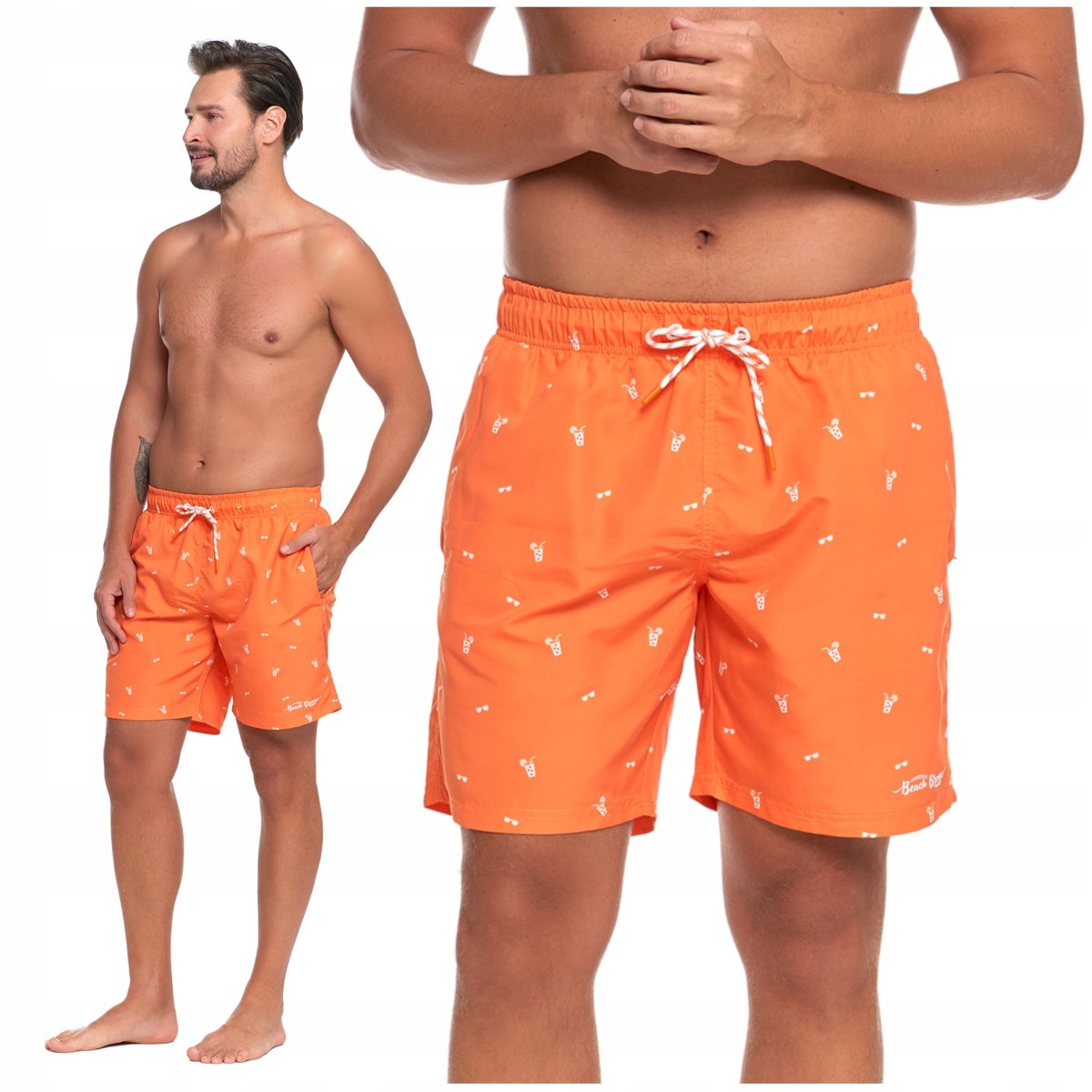 SZORTY PLAŻOWE KRÓTKIE SPODENKI KĄPIELOWE MĘSKIE KĄPIELÓWKI MODNE MORAJ 3XL