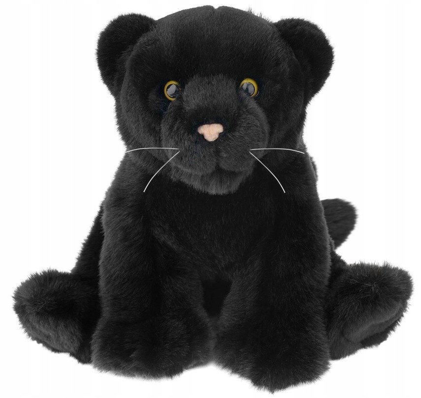 Maskotka Czarna Pantera Siedząca Realistyczna - 25cm
