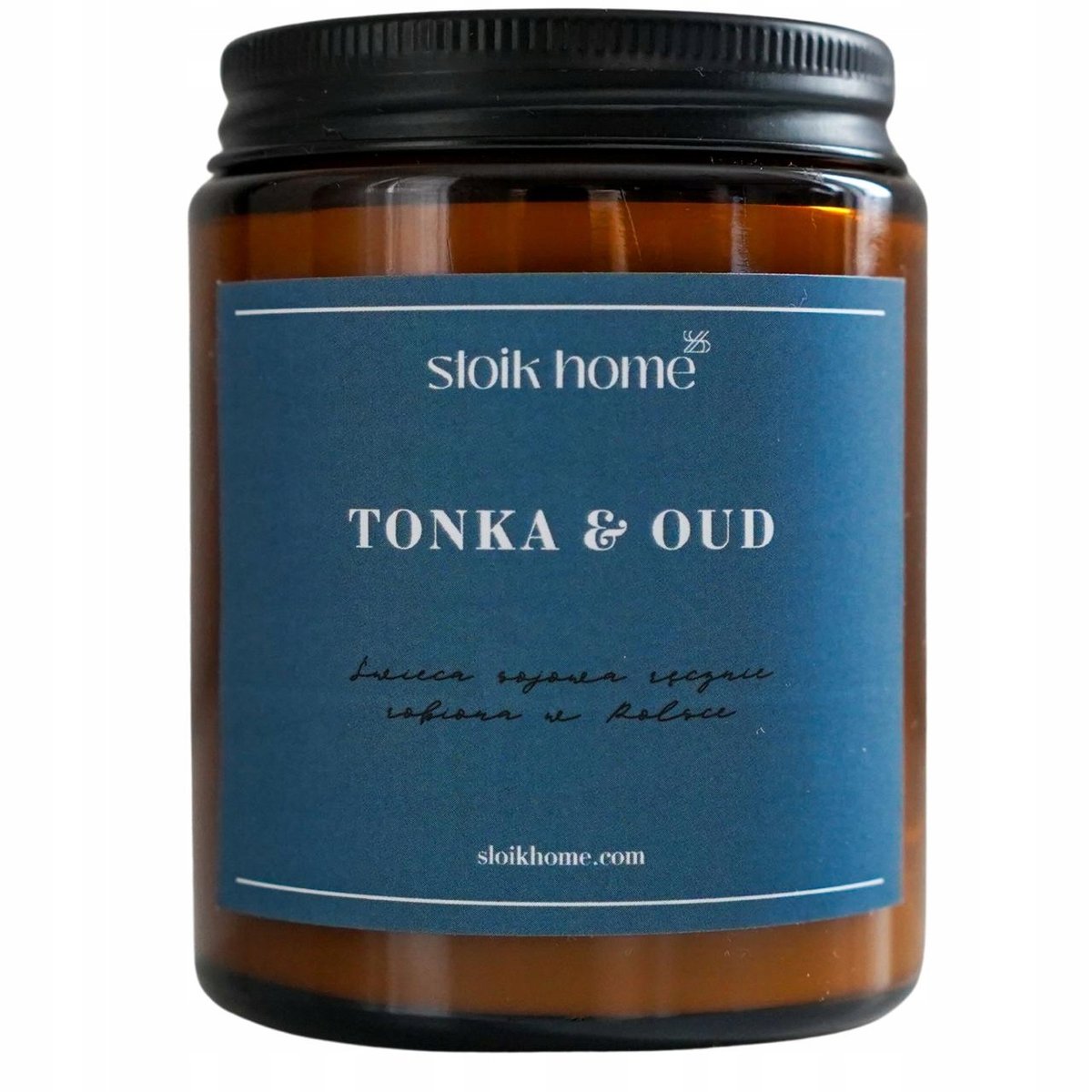 Świeca sojowa Tonka i Oud – zapachowa 150 ml Słoik Home