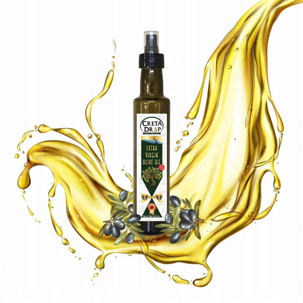 Greek Extra Virgin Olive Oil Spray Creta Drop 250ml