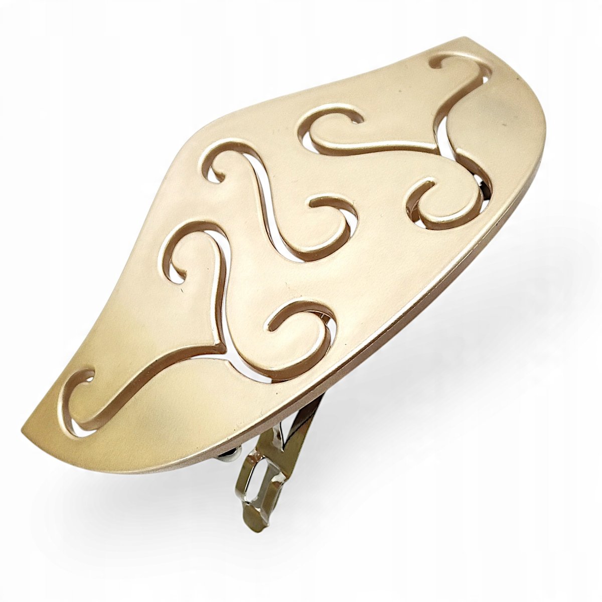 Francuska Zapinka do włosów Beżowa Automatyczna Spinka Klamra