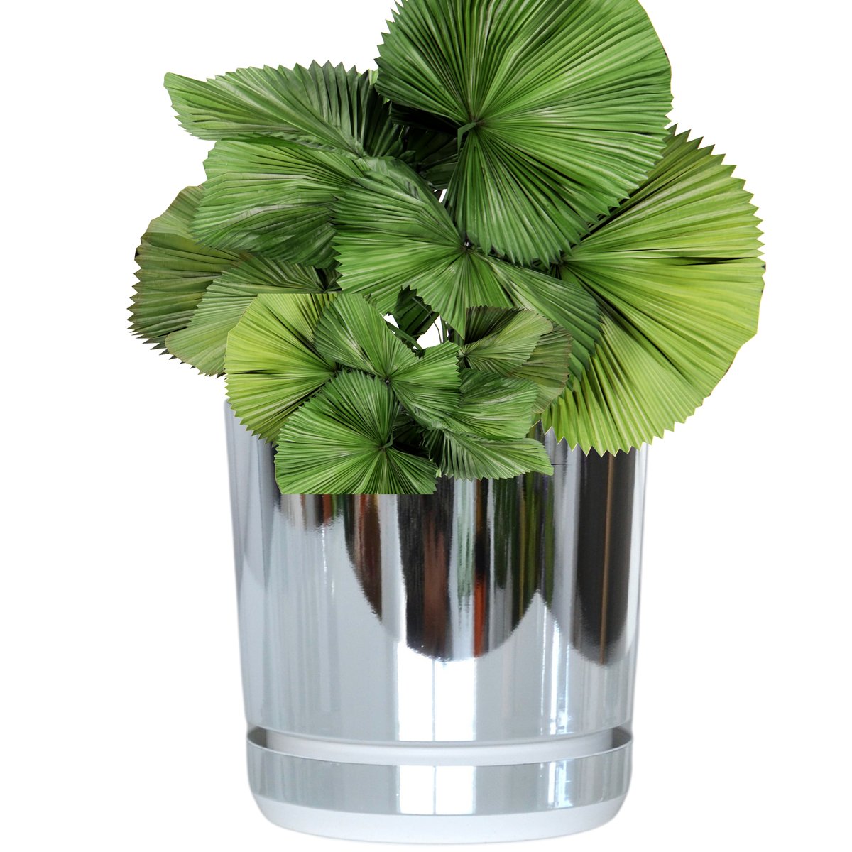 26 cm wzór KRAINA LODU * Doniczka z podstawką * glamour * elegancka * efekt lustra * wysoki połysk * z drenażem * nowoczesna * minimalizm * biało sr..