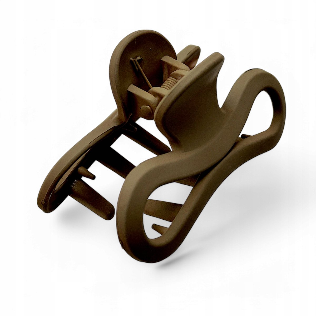 Klamra do włosów Szczęka matowa Brązowa spinka