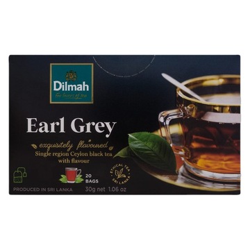 Dilmah herbata czarna Earl Grey aromatyzowana ekspresowa 20 torebek
