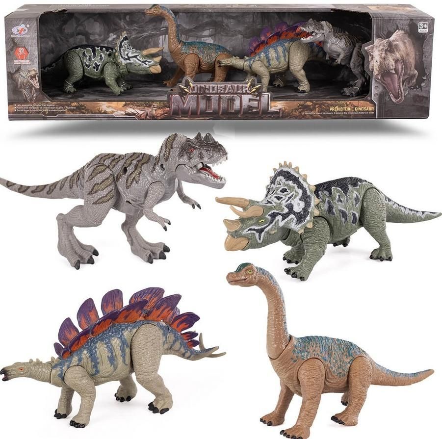 Figurki dinozaurów ruchome 4szt - figurka