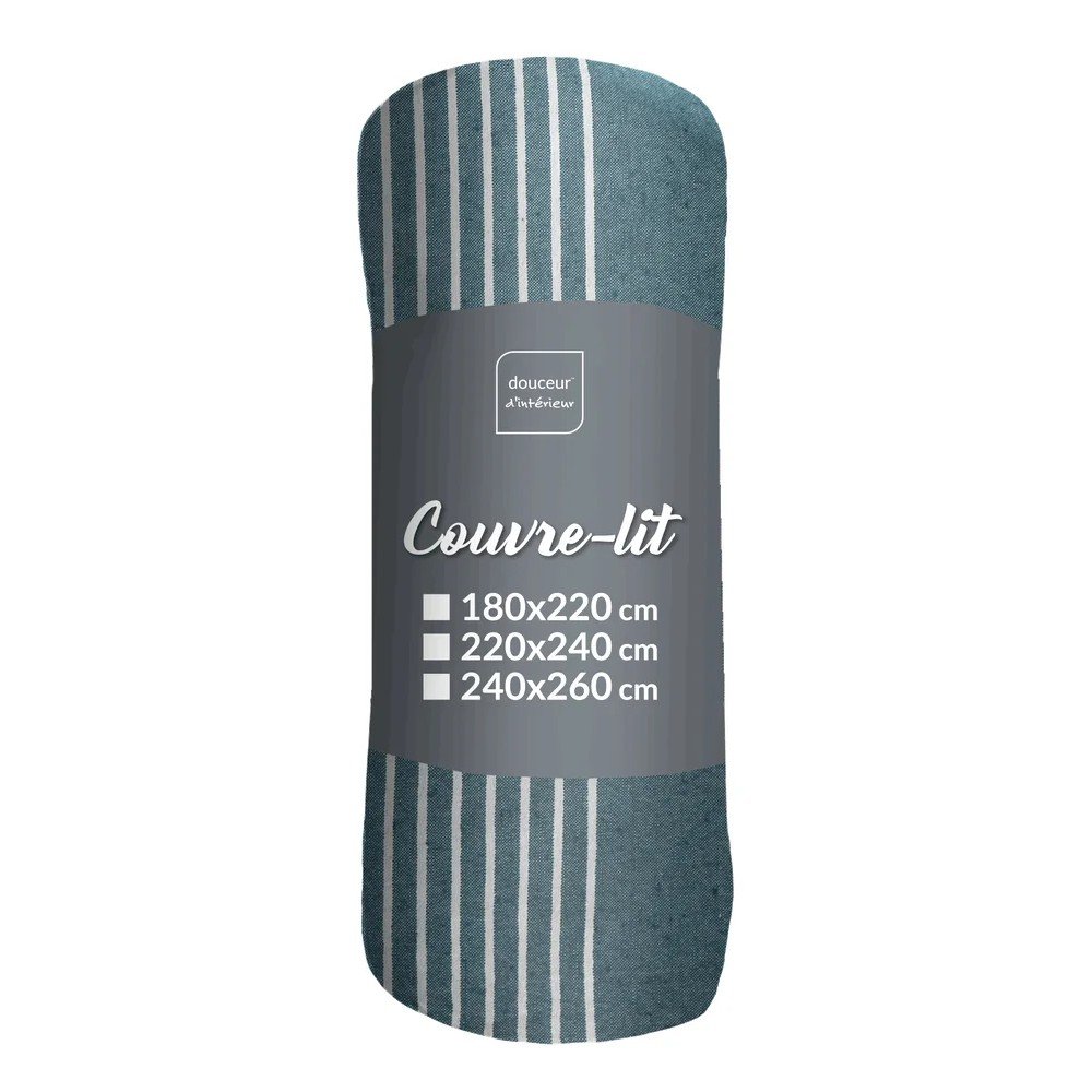 Niebieska narzuta 220x240 cm Adele – douceur d'intérieur