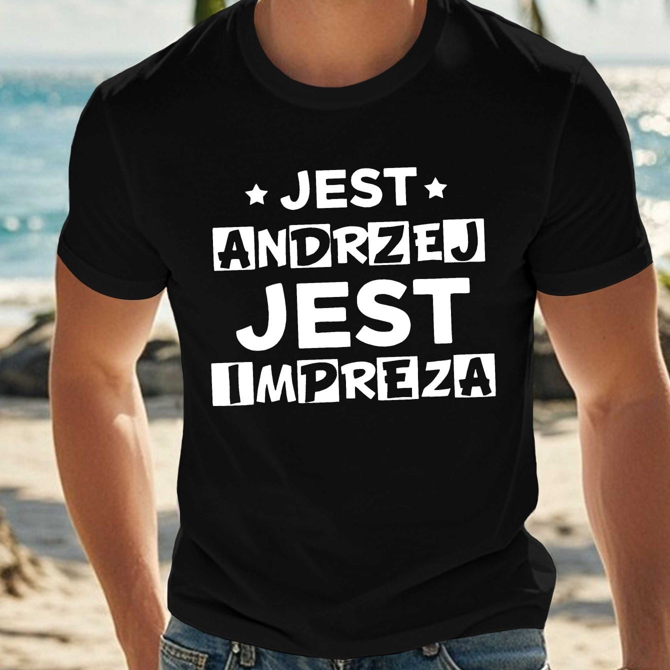 TEMU Koszulka Męska z Krótkim Rękawem 