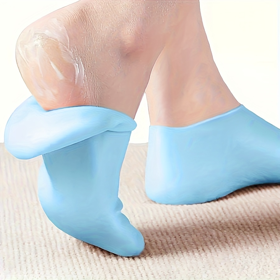 TEMU 1 Para Silikonowych Nawilżających Skarpetek Do Stóp Do Pielęgnacji Suchych, Pękających Stóp Skarpetki Do Masażu Głębokiego Skarpetki Do Pedicure