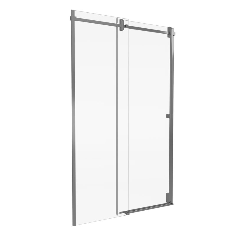 Drzwi prysznicowe przesuwne Titanium chromowane 140x200 cm Durasan