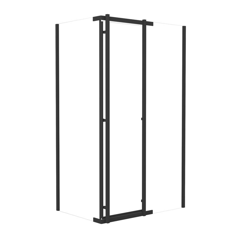 Kabina prysznicowa Titanium Open 120x80 cm czarna Durasan