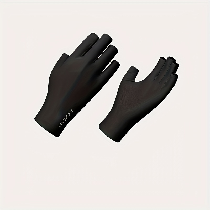 TEMU 1 Para Profesjonalnych Rękawiczek z Ochroną UV UPF200+ do Manicure Żelowego, -UVA & UVB 999+ Bezpalczaste Rękawiczki do Lampy do Paznokci,