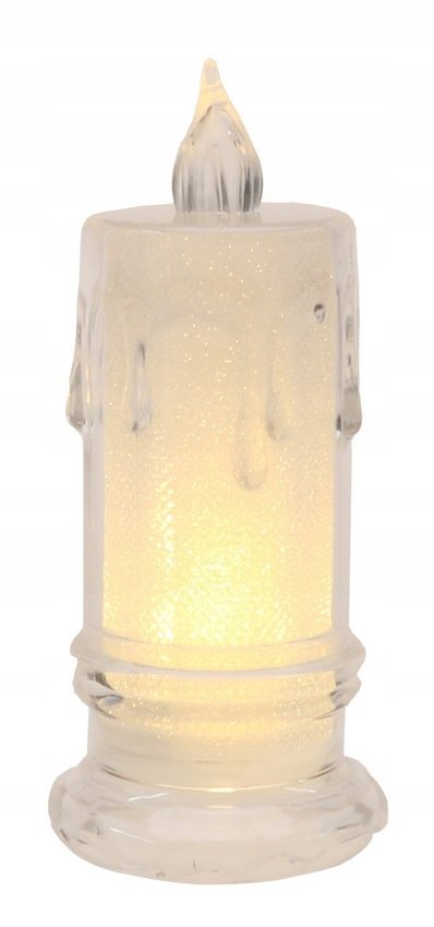 ŚWIECA LED 10,5cm Na Baterie Wkład do ZNICZA Świeczka 4446