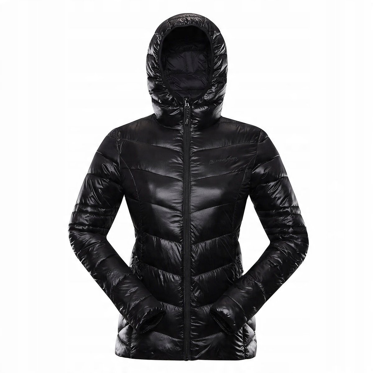 ALPINE PRO Kurtka damska ocieplana z kapturem Roga k.czarny r.XL