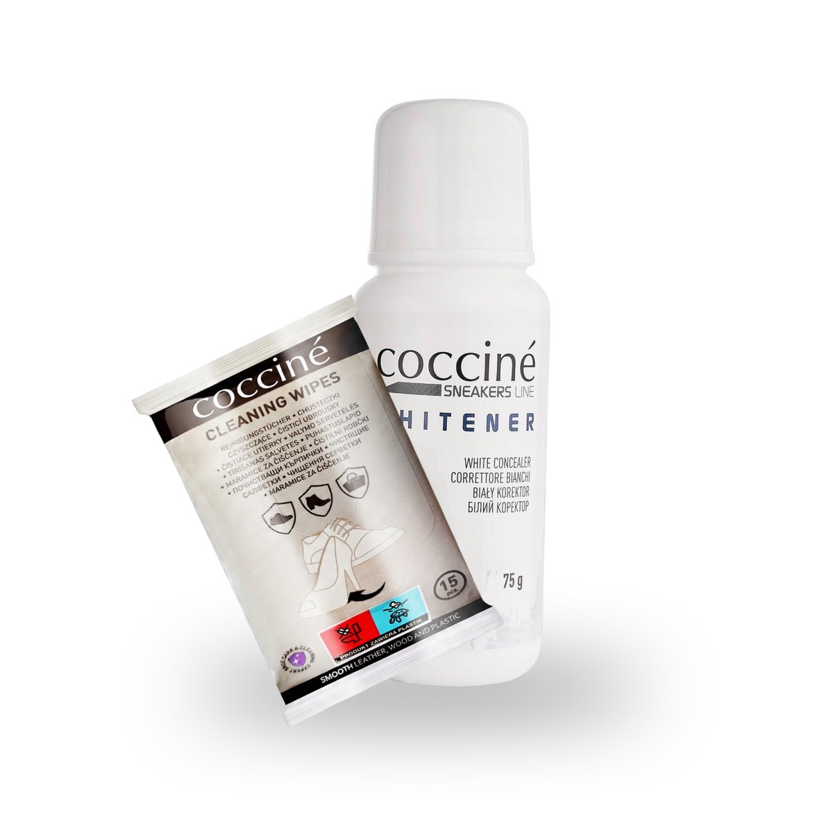 Sneakers Whitener Korektor do Butów z Chusteczkami Zestaw Coccine 2w1