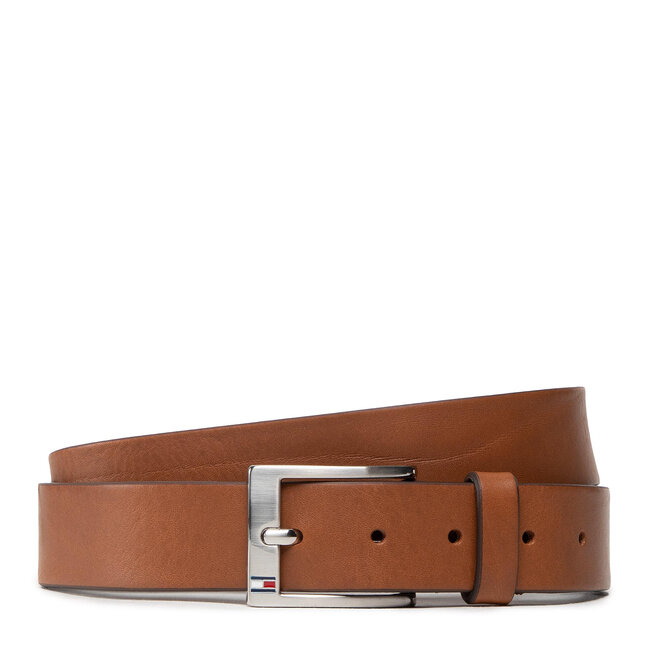 Pasek Męski Tommy Hilfiger New Aly Belt AM0AM08363 Brązowy