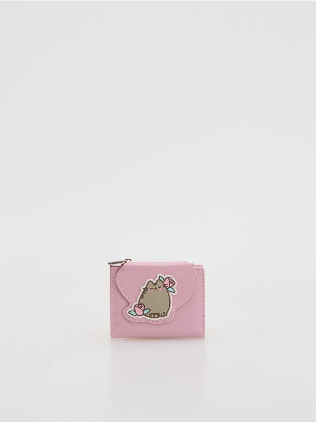 Reserved - Portfelik Pusheen z imitacji skóry - brudny róż