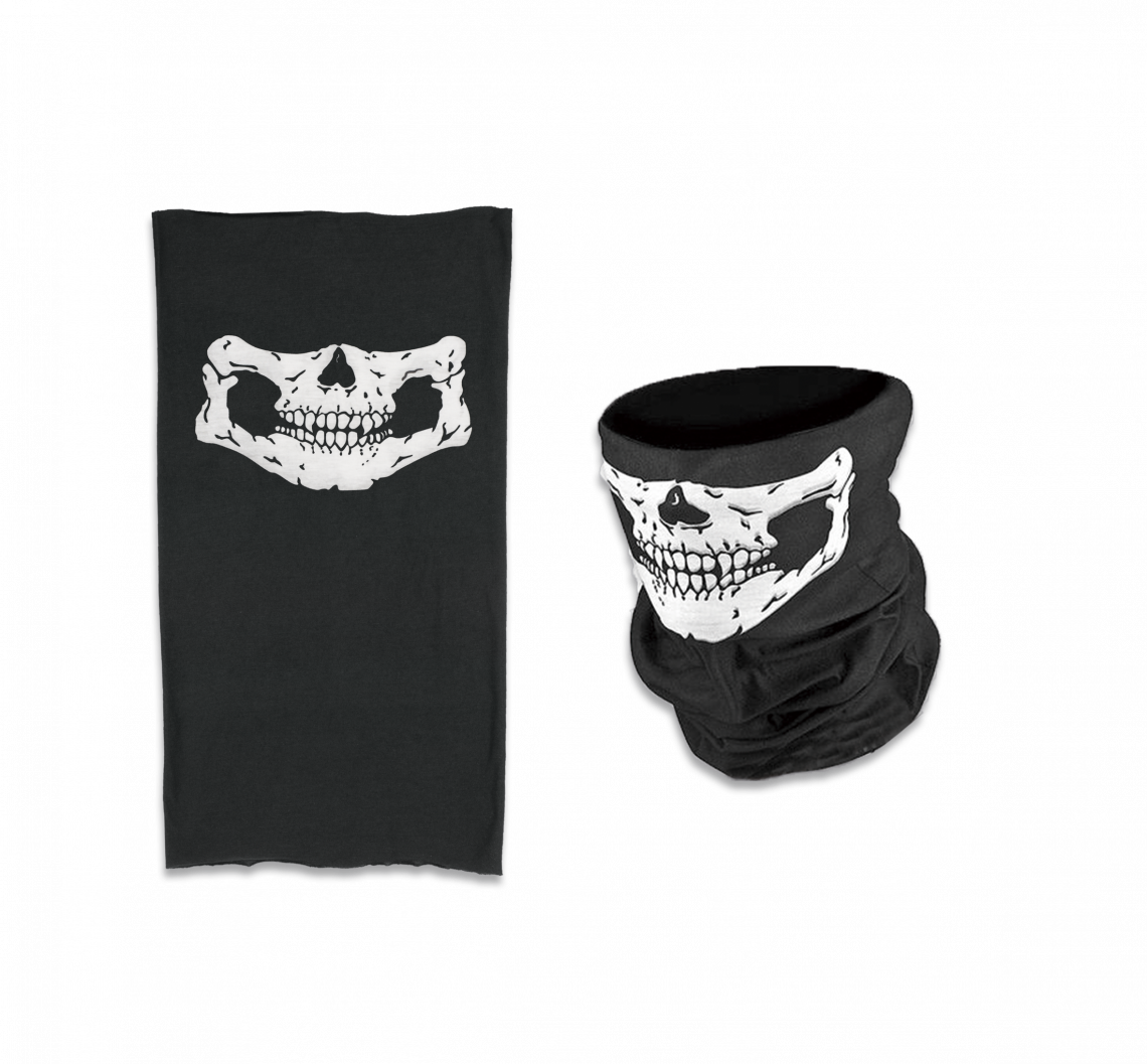 Komin Barbaric Fine Skull Black Tkanina (30583)