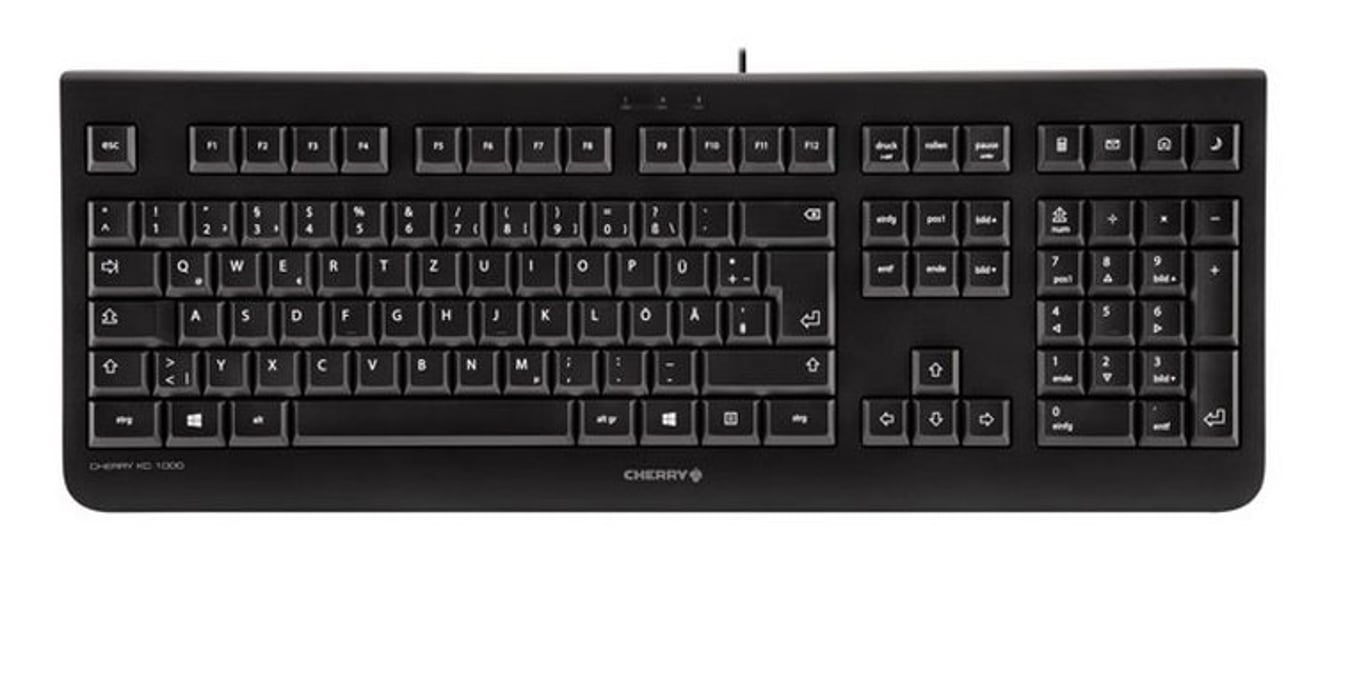CHERRY KC 1000 klawiatura USB QWERTY Hiszpański Czarny JK-0800ES-2