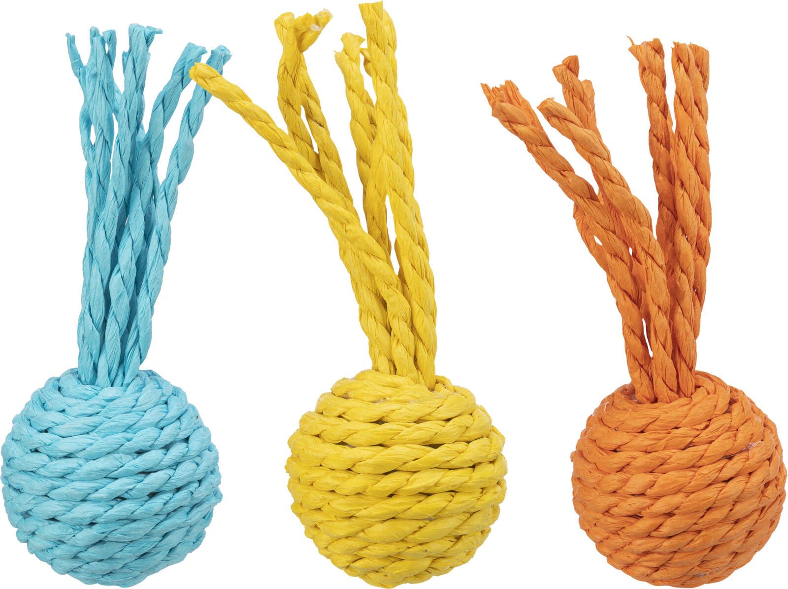 Zestaw piłeczek, dla kota, papier przędny, 4 cm, z kocimiętką