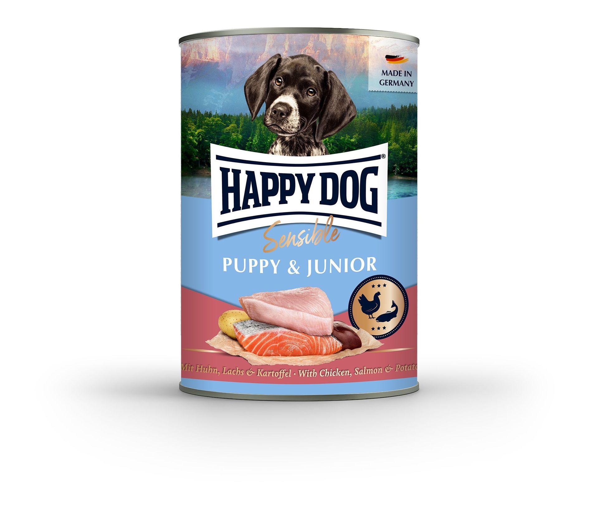 Sensible PuppyJunior, karma mokra, dla psa, kurczak, łosoś i ziemniak, puszka - karma dla zwierząt