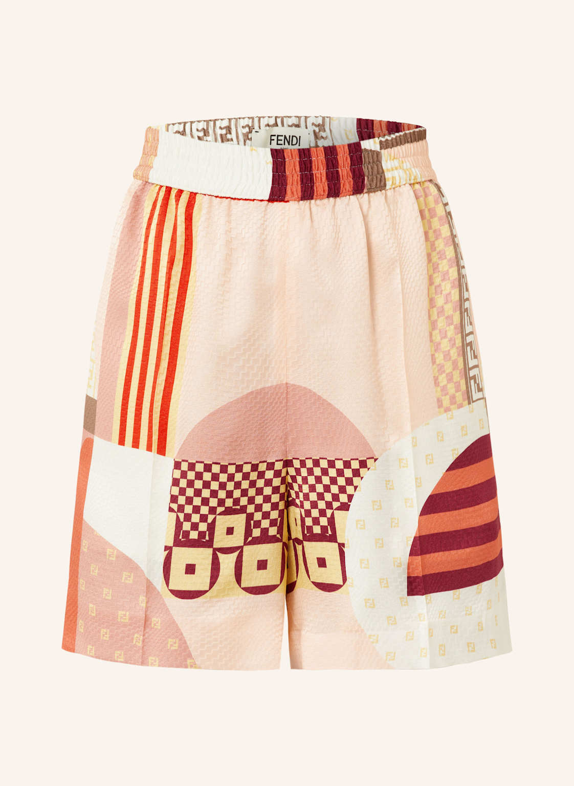 Fendi Jedwabne Szorty rot