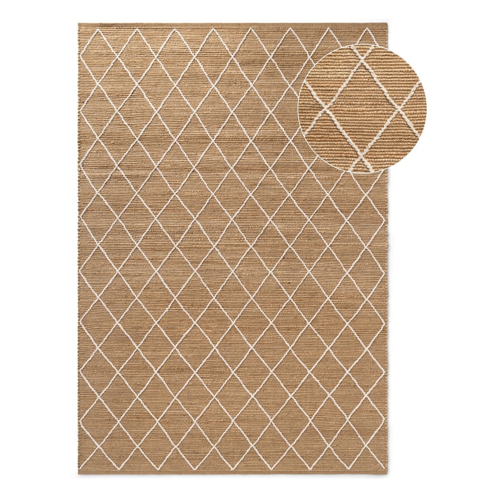 Dywan z juty tkany ręcznie w naturalnym kolorze 120x180 cm Kunu – Hanse Home