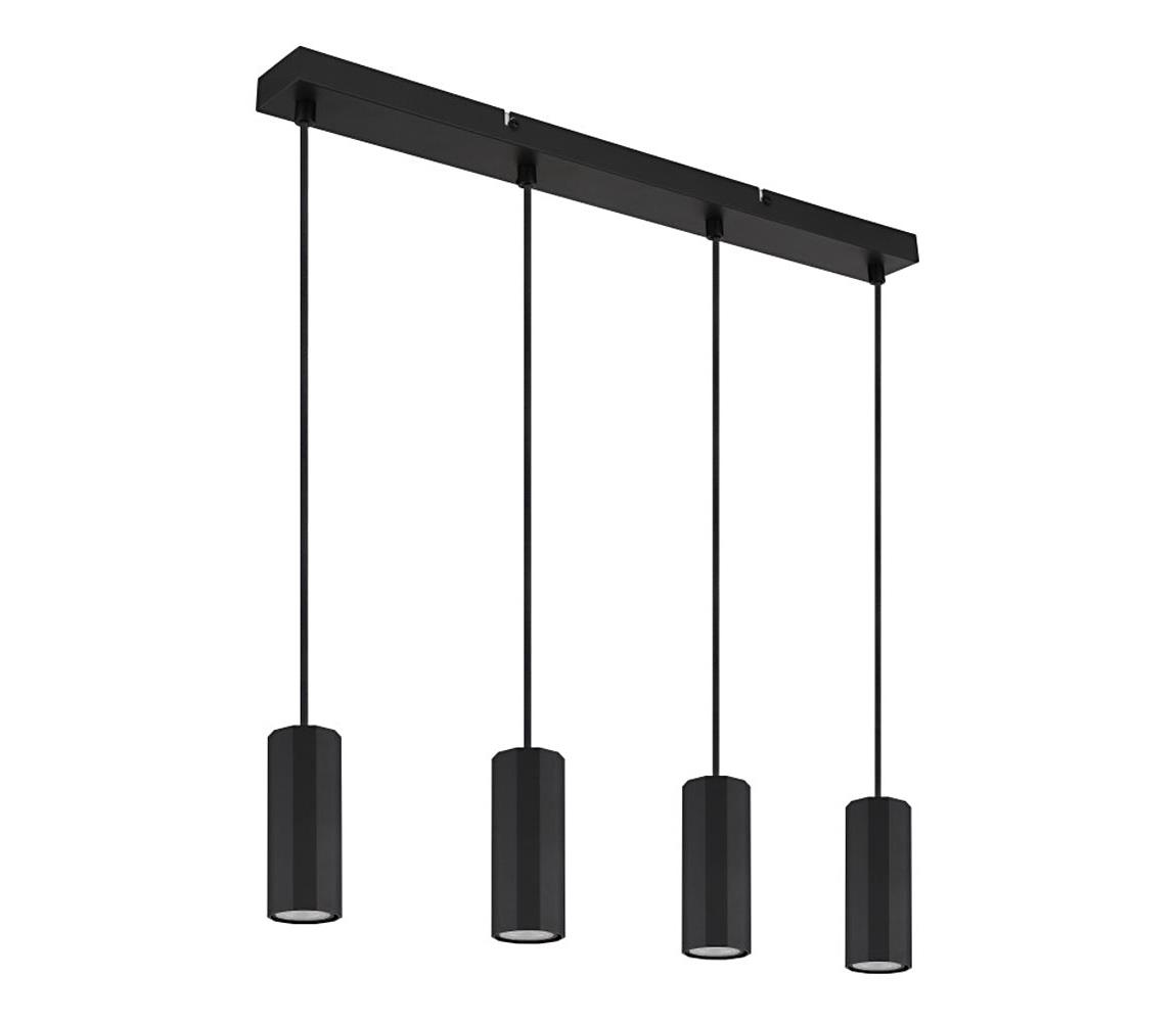 Globo 57918-4HB - Żyrandol na lince JAMES 4xGU10/25W/230V czarny