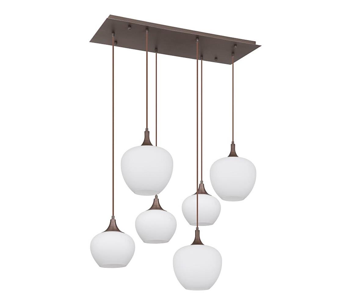 Globo 15548-6HC - Żyrandol na lince MAXY 6xE27/40W/230V biały