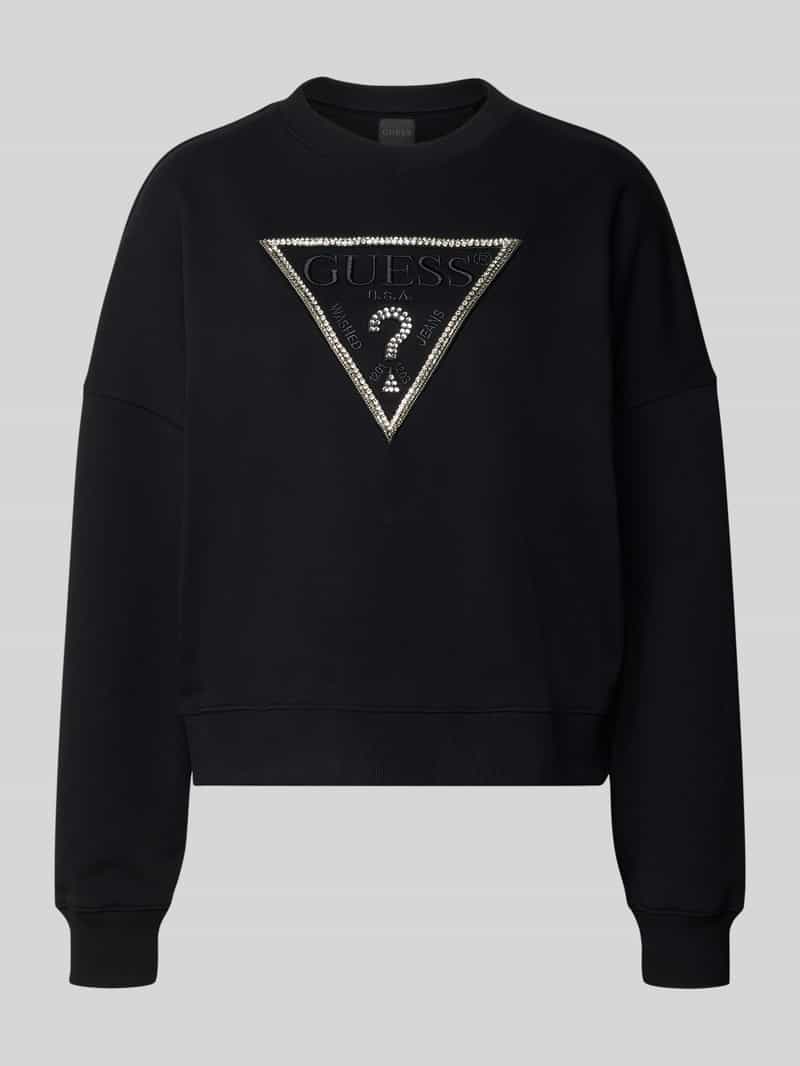 Bluzka z logo i obszyciem ozdobnymi kamieniami model ‘RACHELE’