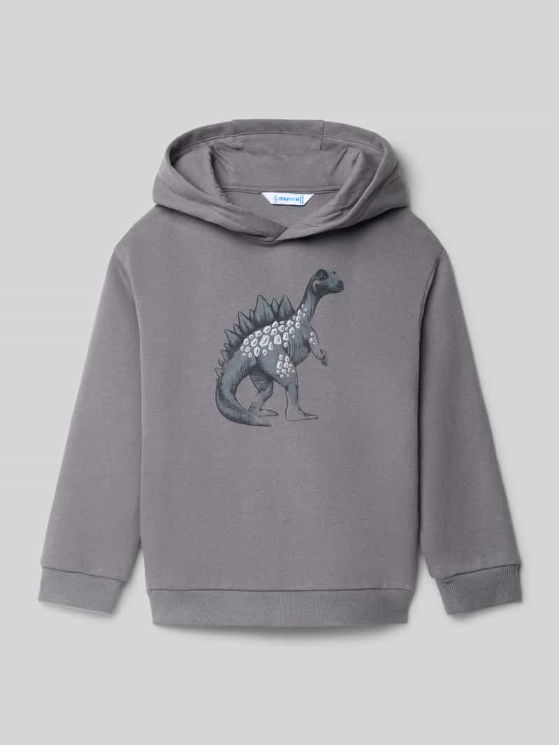 Bluza o kroju regular fit z kapturem i nadrukiem z motywem