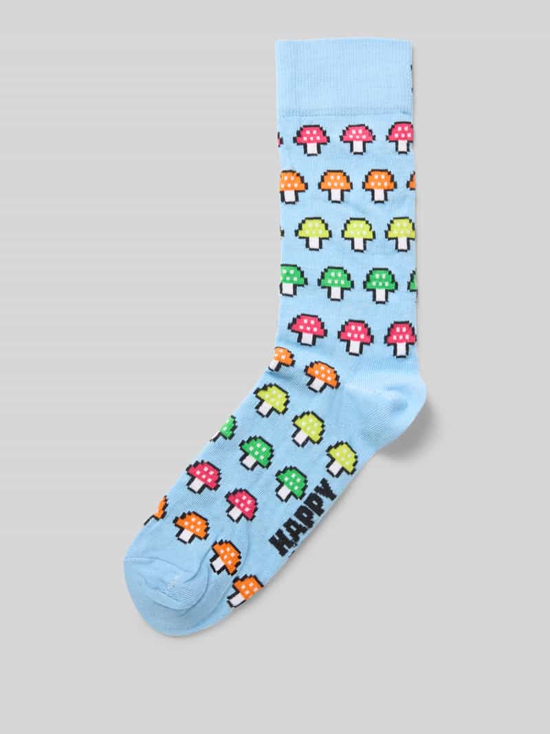 Skarpety z wyhaftowanym motywem model ‘MUSHROOM STRIPE’