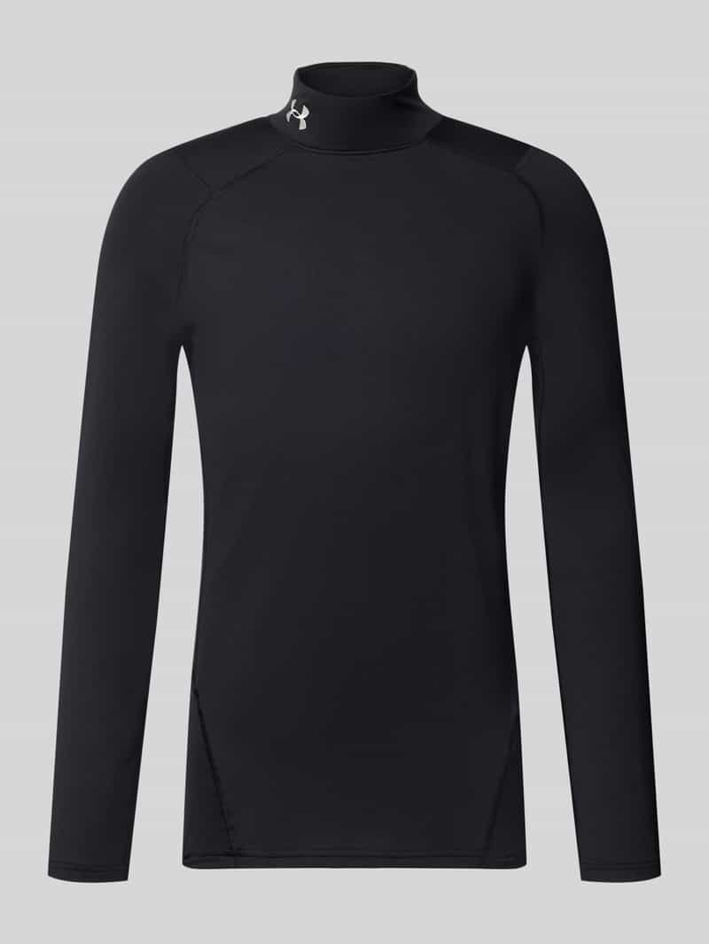 Bluzka o kroju slim fit z długim rękawem i wyhaftowanym logo model ‘Mock’