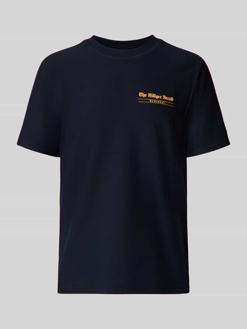 T-shirt o kroju regular fit z czystej bawełny