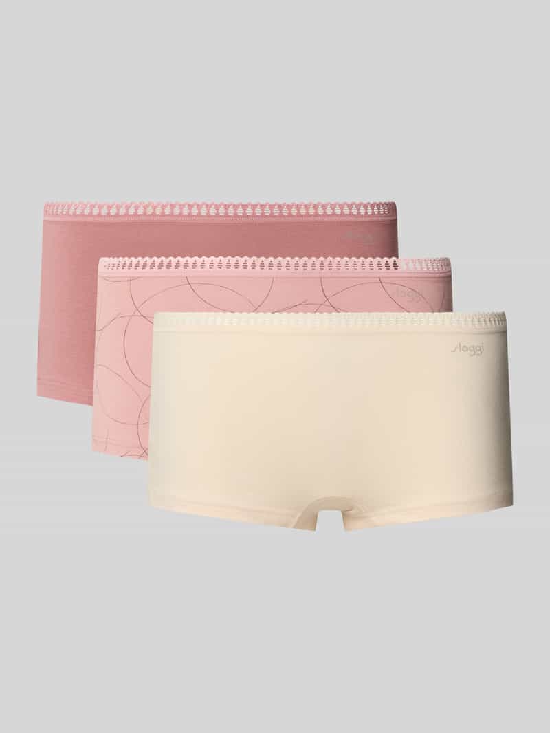 Figi z nadrukiem z logo w zestawie 3 szt. model ‘Crush’