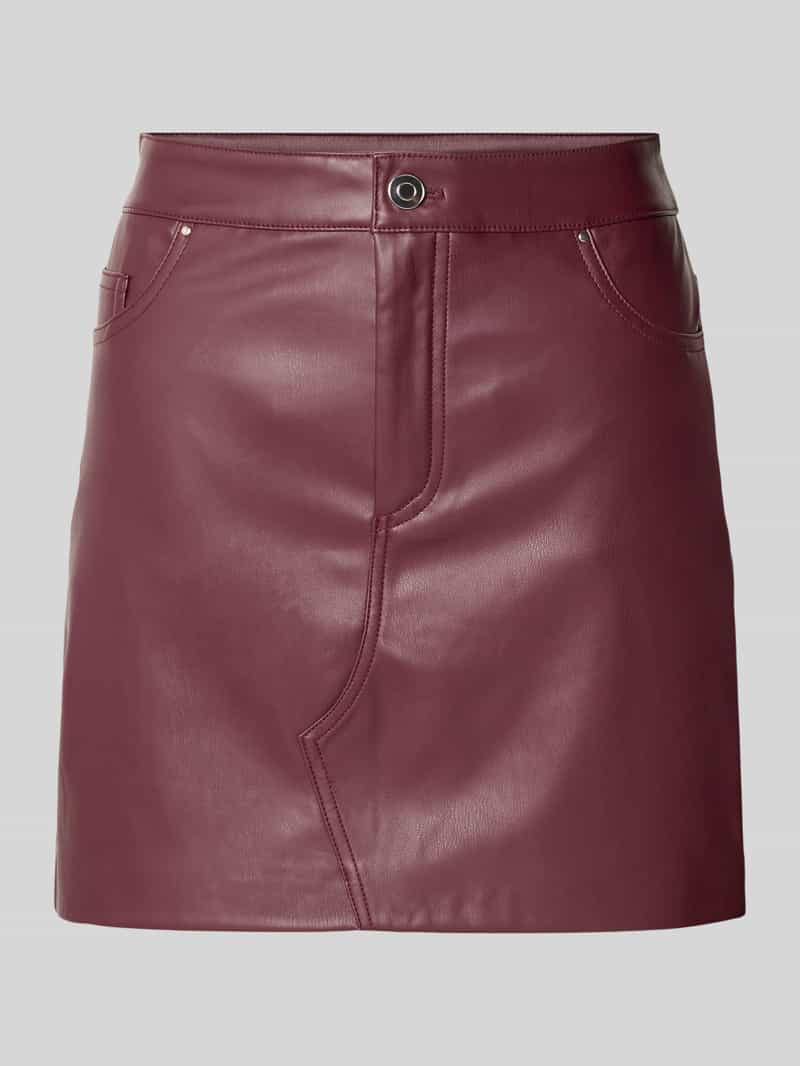 Spódnica mini z imitacji skóry model ‘KATE’