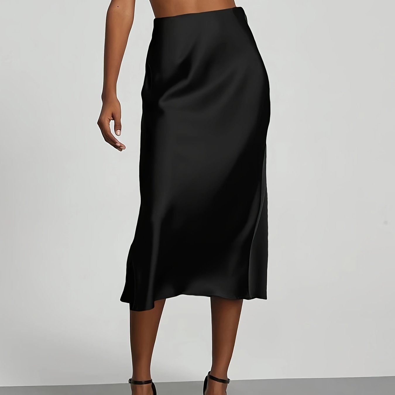 TEMU Spódnica Elegancka Damska do Biura i na Okazje - Prostokątny Fason, Nieprześwitująca Tkanina do Prania w Pralce, Wszechsezonowa Spódniczanka