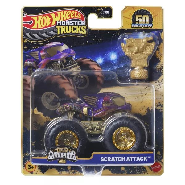 Hot Wheels Monster Trucks: Zestaw Mistrza z Pucharem - Scratch