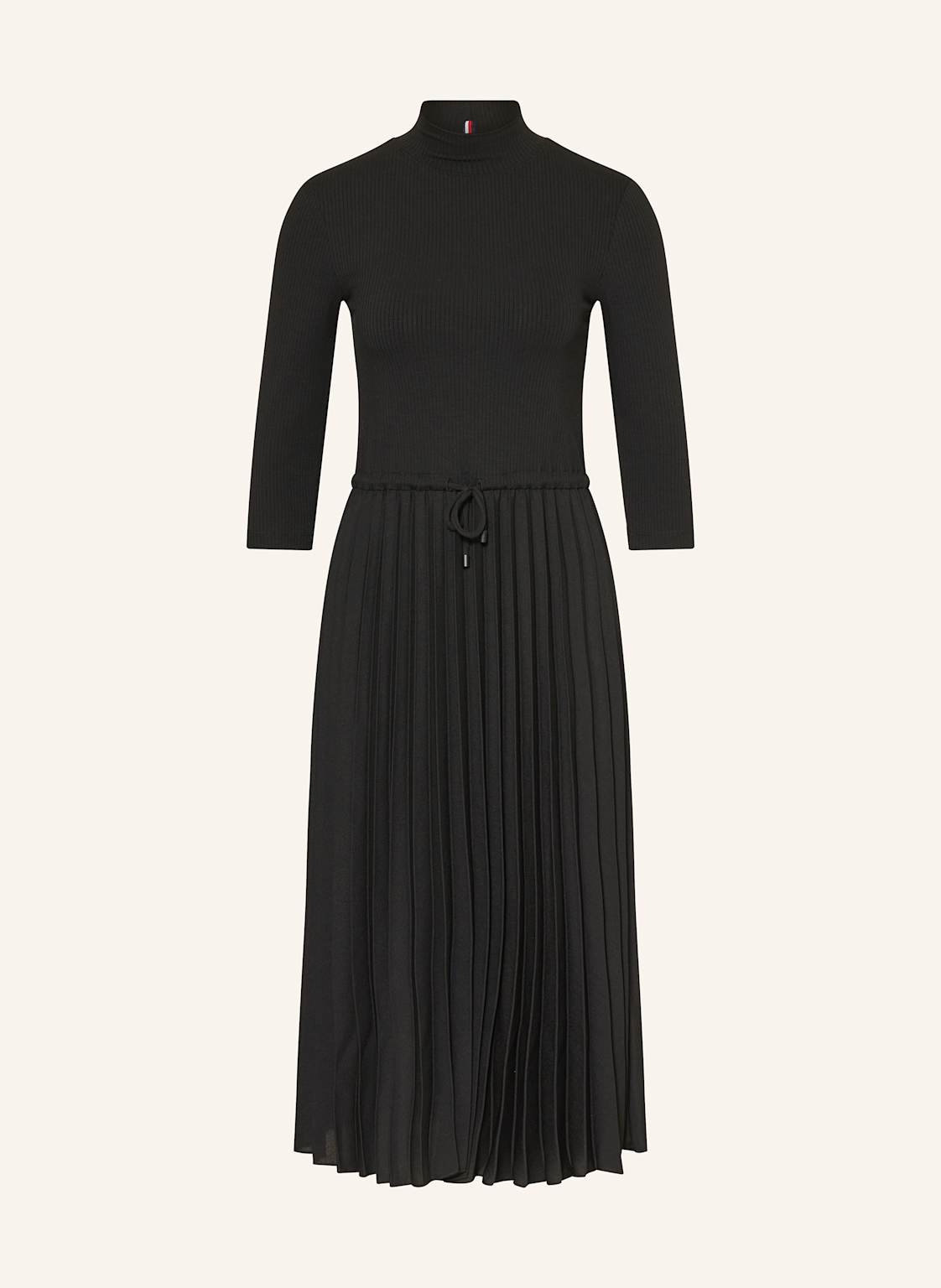 Tommy Hilfiger Sukienka Z Mieszanki Materiałów Z Rękawami 3/4 schwarz