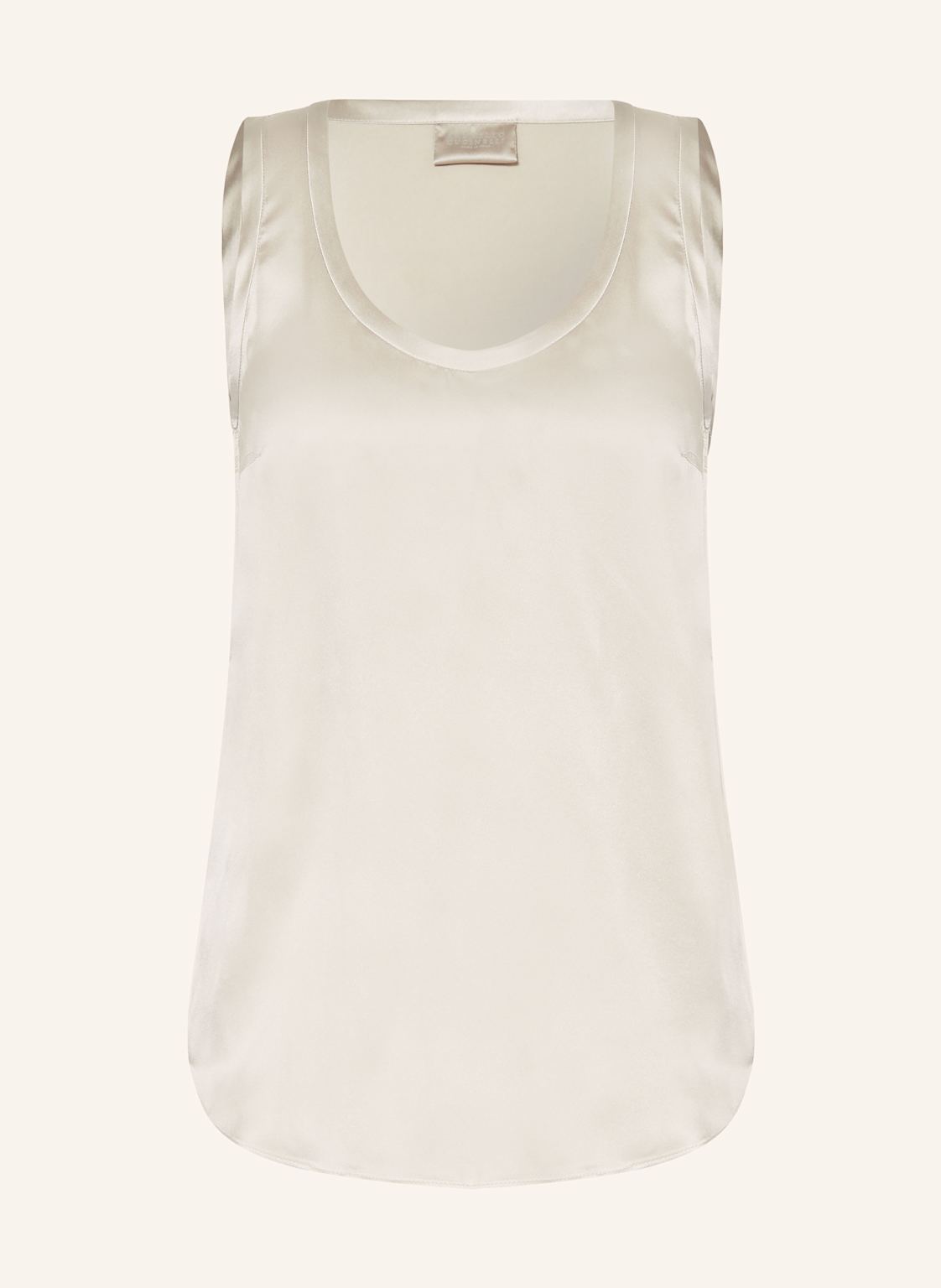Brunello Cucinelli Top Z Jedwabiu beige