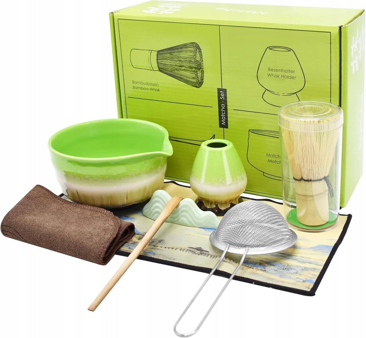 Zestaw Do Herbaty Matcha Ceremonialny 8 Elementów Do Japońskiej Herbaty