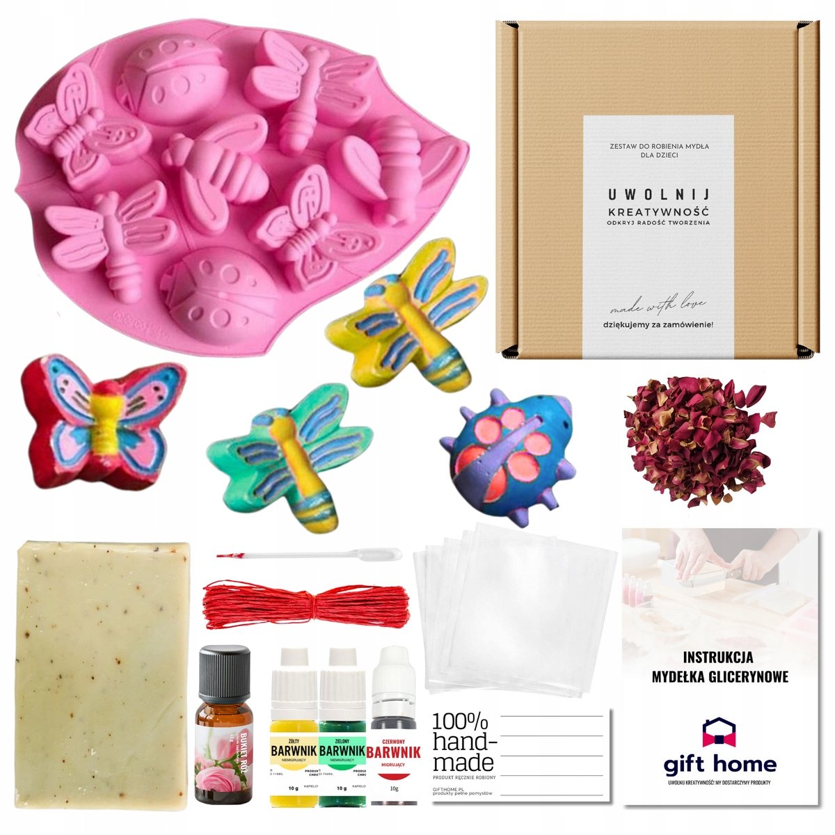 Zestaw DIY do robienia mydełek MYDLANE OWADY dla dzieci